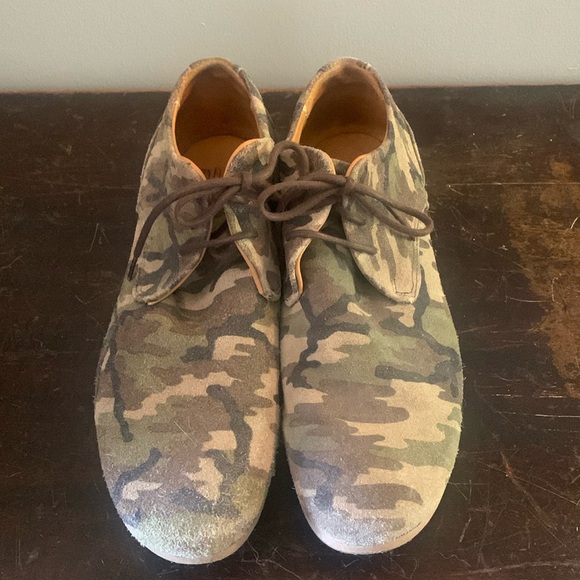 John Fluevog Camo Radio CBC Derby Shoes size 8 - Picture 2 of 7